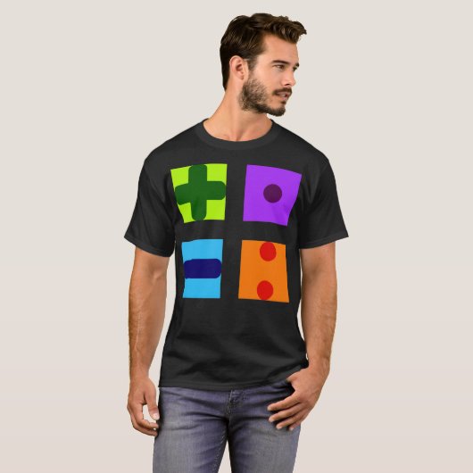 mathematic symbols mathematics maths teacher best tシャツ (正面フル)