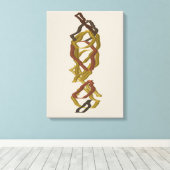 Mathematically Aligned Sculpture キャンバスプリント (インサイチュ (ウッドフロア))