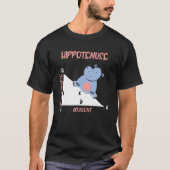 Mathematician Hippotenuse Hippo Triangle Tシャツ (正面)