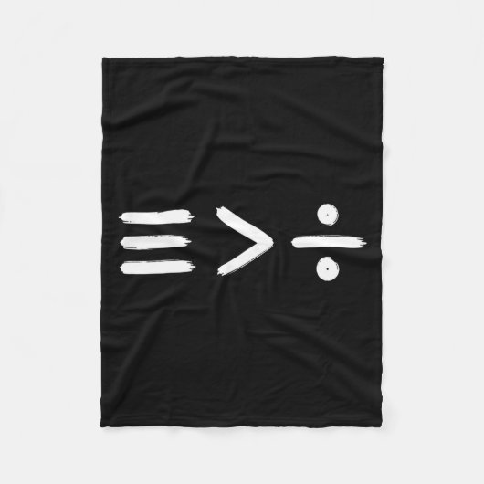 Mathematics Equality > Division Math Symbol Sta フリースブランケット (正面)