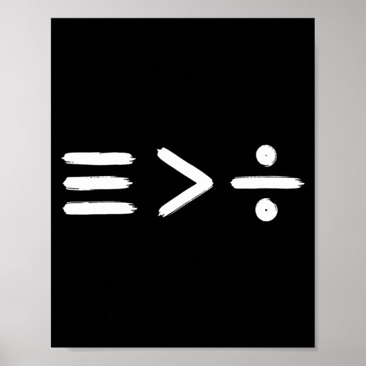 Mathematics Equality > Division Math Symbol Sta ポスター (正面)