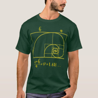 Mathematics Golden Spiral T Tシャツ