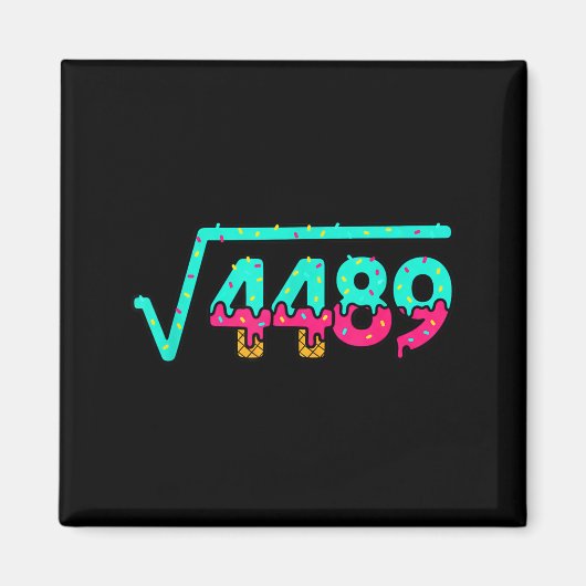 Mathematics Radical 4489, Playful Donut Numbers Ma マグネット (正面)