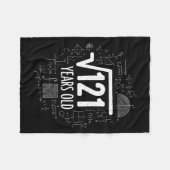 Mathematics Square Root 121 Years Old, Funny Math  フリースブランケット (正面(横))