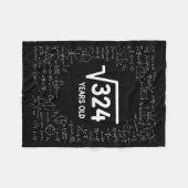Mathematics Square Root 324 Years Old, Funny Math  フリースブランケット (正面(横))