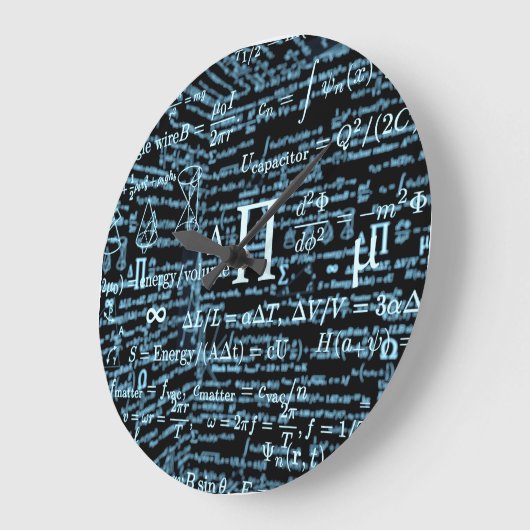 Mathematik Algebra Design ラージ壁時計 (傾斜)