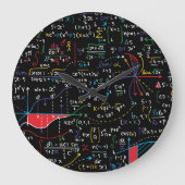 Mathematik Geometrie Schüler Lehrer ラージ壁時計 (正面)