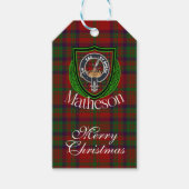 Matheson Scottish Clan Tartan & Crest ギフトタグ (正面)