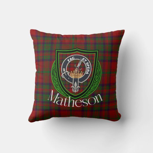Matheson Scottish Clan Tartan & Crest クッション (裏面)