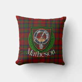 Matheson Scottish Clan Tartan & Crest クッション