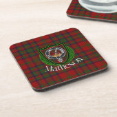Matheson Scottish Clan Tartan & Crest コースター (左側)