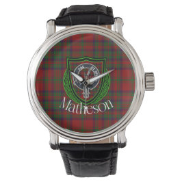 Matheson Scottish Clan Tartan & Crest 腕時計