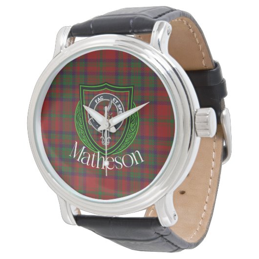 Matheson Scottish Clan Tartan & Crest 腕時計 (アングル)