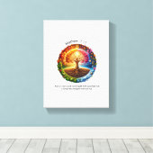 Mathew 7:27それでも、すべての良い木が出て行く キャンバスプリント (インサイチュ (ウッドフロア))