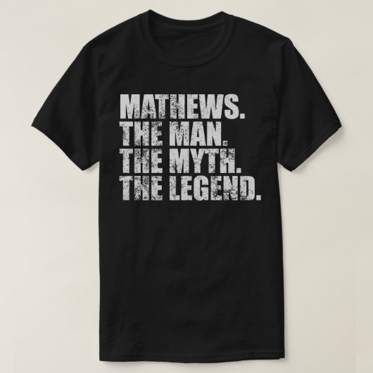 MathewsMathewsファミリー名Mathews姓Mathews名 Tシャツ (デザイン正面)