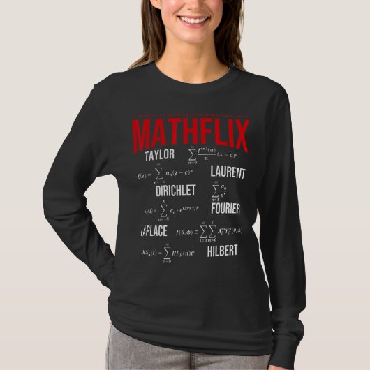 Mathflix Math Teacheお気に入りのでシリーズを練る Tシャツ (正面)