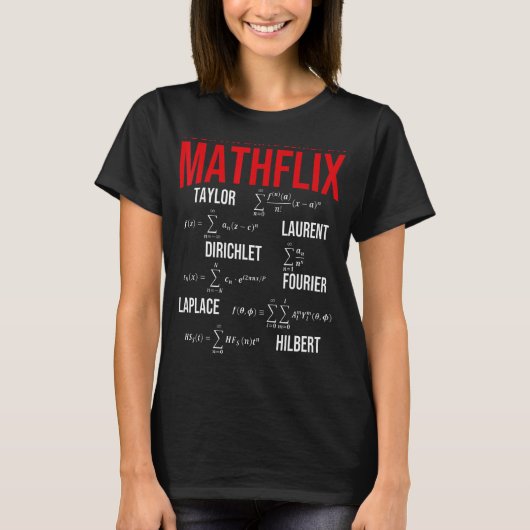 Mathflix Math Teacheお気に入りのでシリーズを練る Tシャツ (正面)