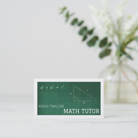 Mathmatic Chalkboard、Math Tutor、先生 名刺 (スタンド正面)