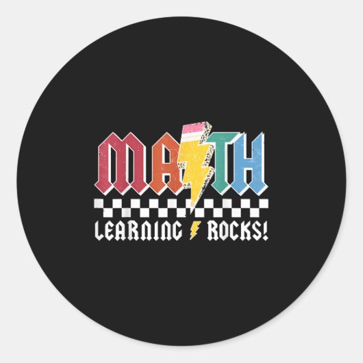 Math's 学 Rocks Abcd先生ロック& 転が B ラウンドシール (正面)