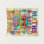 Maths Multiplication Rockstar Cute Poster for Kids タペストリー (正面(横))