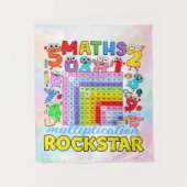 Maths Multiplication Rockstar Number Day Design タペストリー (正面)