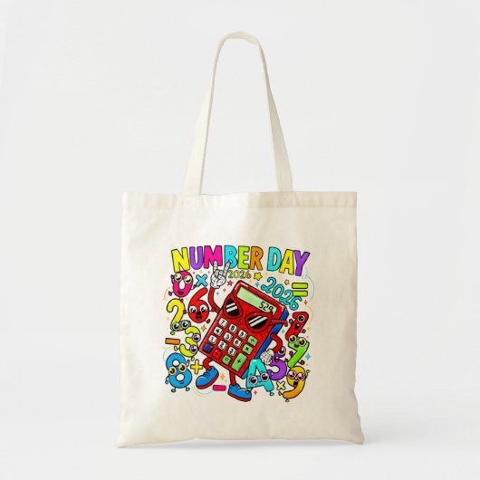 Maths Number Day Tote Bag for School トートバッグ (正面)