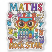 Maths Rock Star Cute Math Sticker for Kids シール (正面)