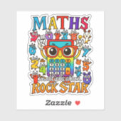 Maths Rock Star Cute Math Sticker for Kids シール (シート)