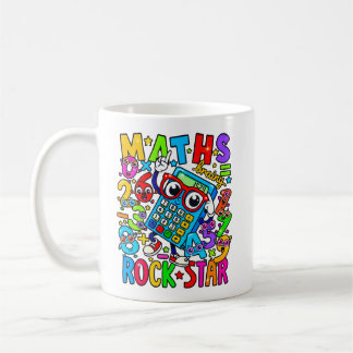 Maths Rock Star Mug | Number Day Teacher Gift コーヒーマグカップ