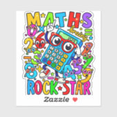 Maths Rock Star Sticker for Kids UK シール (シート)