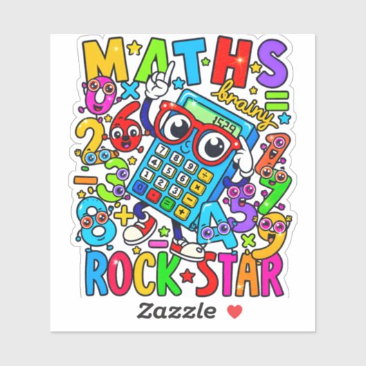 Maths Rock Star Sticker for Kids UK シール (シート)