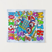 Maths Rockstar Banner for Number Day Schools タペストリー (正面(横))