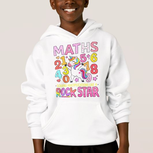 Maths Rockstar Colorful Numbers Hoodie (正面)