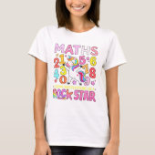 Maths Rockstar Colorful Numbers T Shirt Tシャツ (正面)