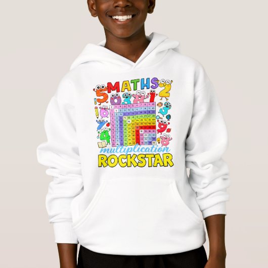 Maths Rockstar Cute Calculator Hoodie (正面)