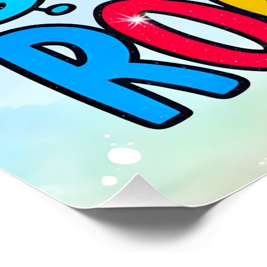 Maths Rockstar Fun Numbers Sticker for Kids ポスター (コーナー)