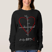 Maths Teacher Heart Equation Valentines Day Maths スウェットシャツ (正面)
