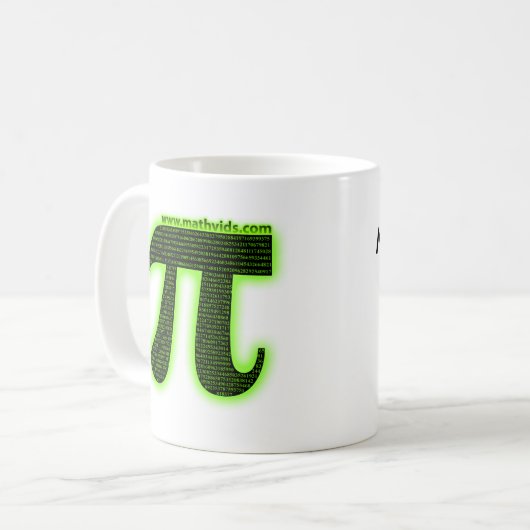 MathVids.comはPiに数える方法を私に教えました コーヒーマグカップ (正面左)