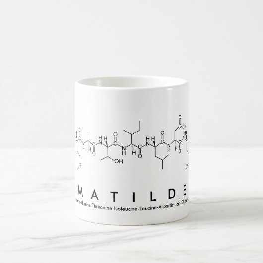 Matildeペプチド名mug コーヒーマグカップ (中央)