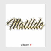 Matilde black gold Lettering Aufkleber Sticker シール (シート)