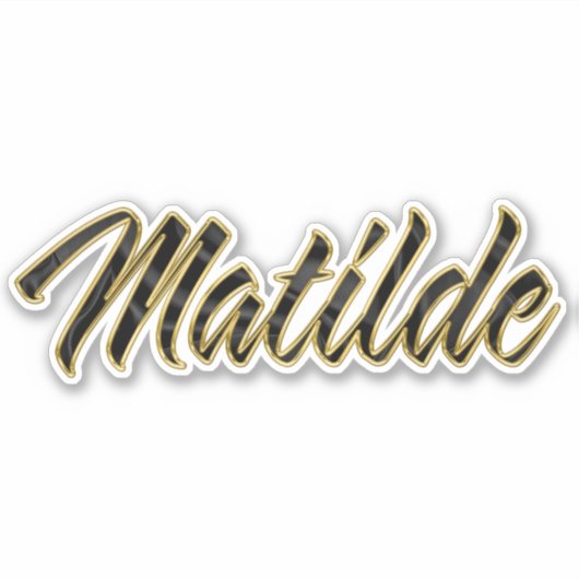 Matilde black gold Lettering Aufkleber Sticker シール (正面)
