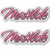 Matilde faded pink Aufkleber Sticker Stickerset シール (正面)