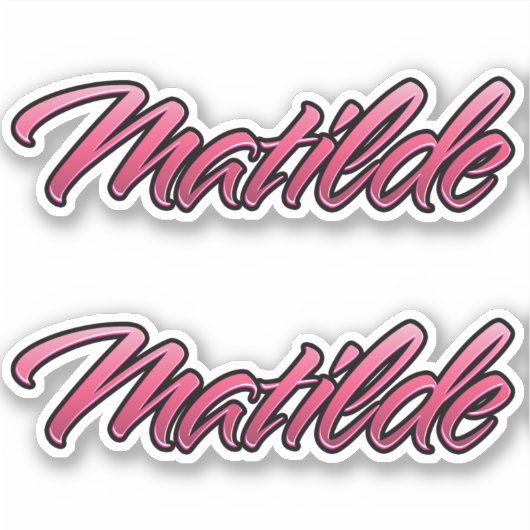 Matilde faded pink Aufkleber Sticker Stickerset シール (正面)