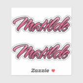 Matilde faded pink Aufkleber Sticker Stickerset シール (シート)