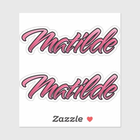 Matilde faded pink Aufkleber Sticker Stickerset シール (シート)