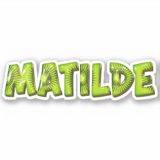 Matilde Name Kiwi Design Aufkleber Sticker シール (正面)