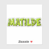 Matilde Name Kiwi Design Aufkleber Sticker シール (シート)