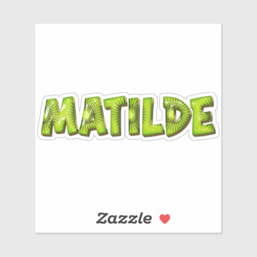 Matilde Name Kiwi Design Aufkleber Sticker シール (シート)