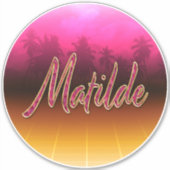 Matilde Vorname Name golden pink Aufkleber Sticker シール (正面)