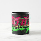 Matilde Vorname Name Graffiti red green Tasse マグカップ (中央)